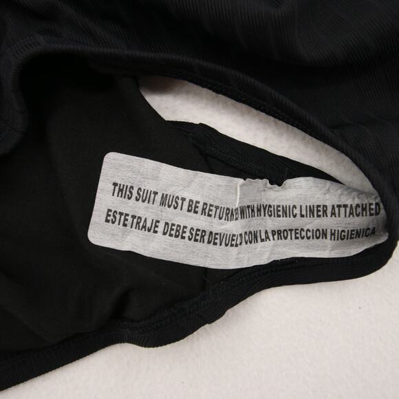 Kona Sol One Piece Swimsuit Black Ribbed Scoop Neck Lace Up Size Small NWT - Picture 12 of 14